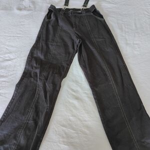 Like New! Fashion Nova Black Jumpsuit with White Stitching